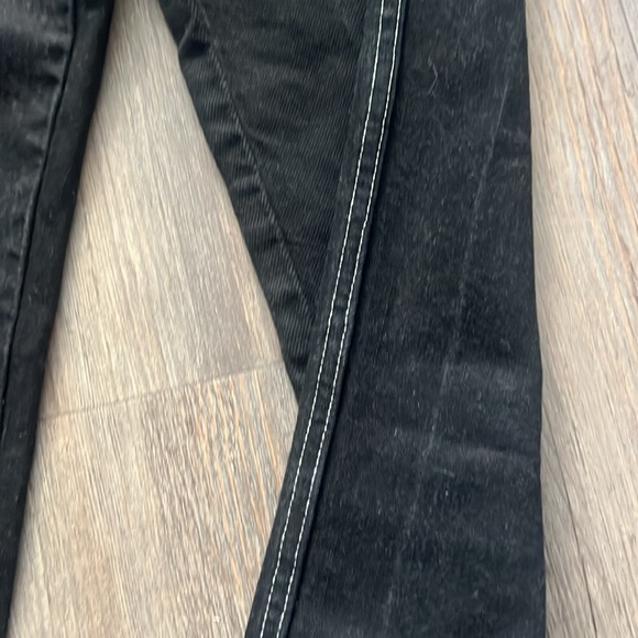 Reformation black denim jeans white stitching - Picture 3 of 5